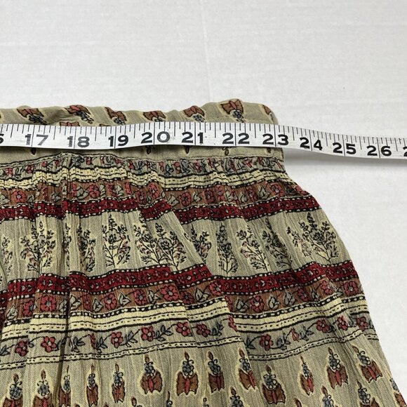 Vintage Sag Harbor Skirt Womens L Tiered Broomstick Peasant Floral Boho Hippie‎ - Picture 6 of 8